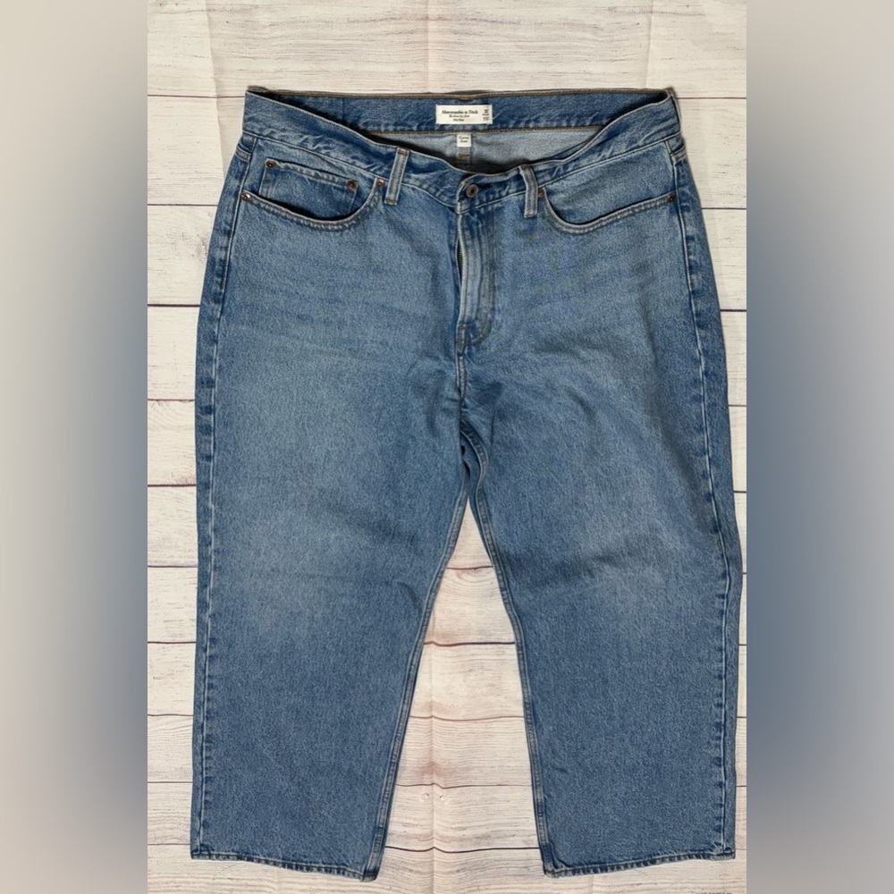 Abercrombie & Fitch Blue Wide Leg Jeans